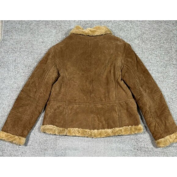 Y2K Vintage Rampage Jacket Womens Extra Large Brown Suede Shearling 90s Grunge - Picture 2 of 16